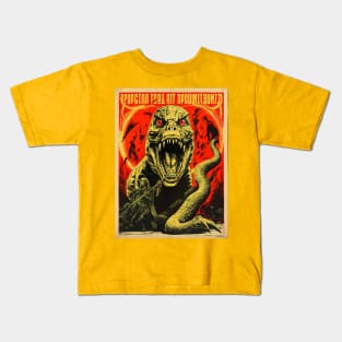 Vintage Reptilian Propaganda Poster T-Shirt Kids T-Shirt